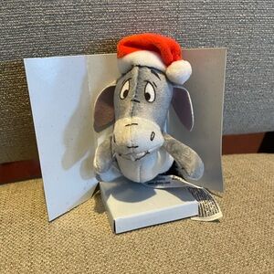 Eeyore plush with Santa Hat